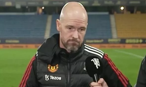 Erik ten Hag was not pleased with how Manchester United started the game 1706752