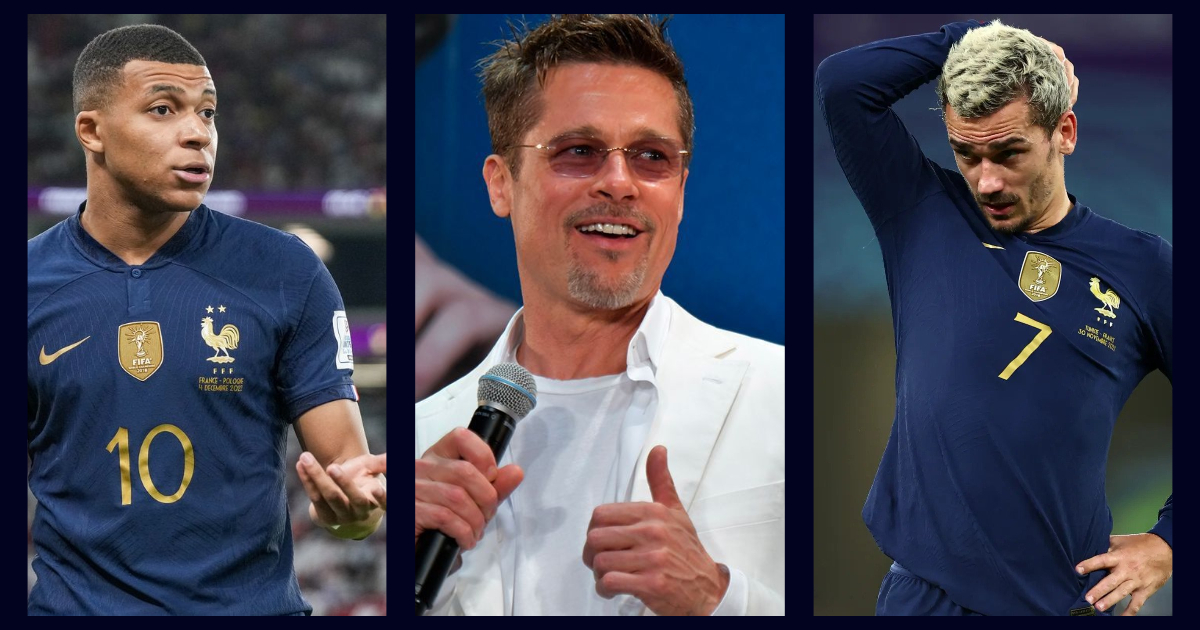 Brad Pitt snobe Mbappé et Griezmann : «C’est lui, le meilleur joueur de l’Equipe de France»