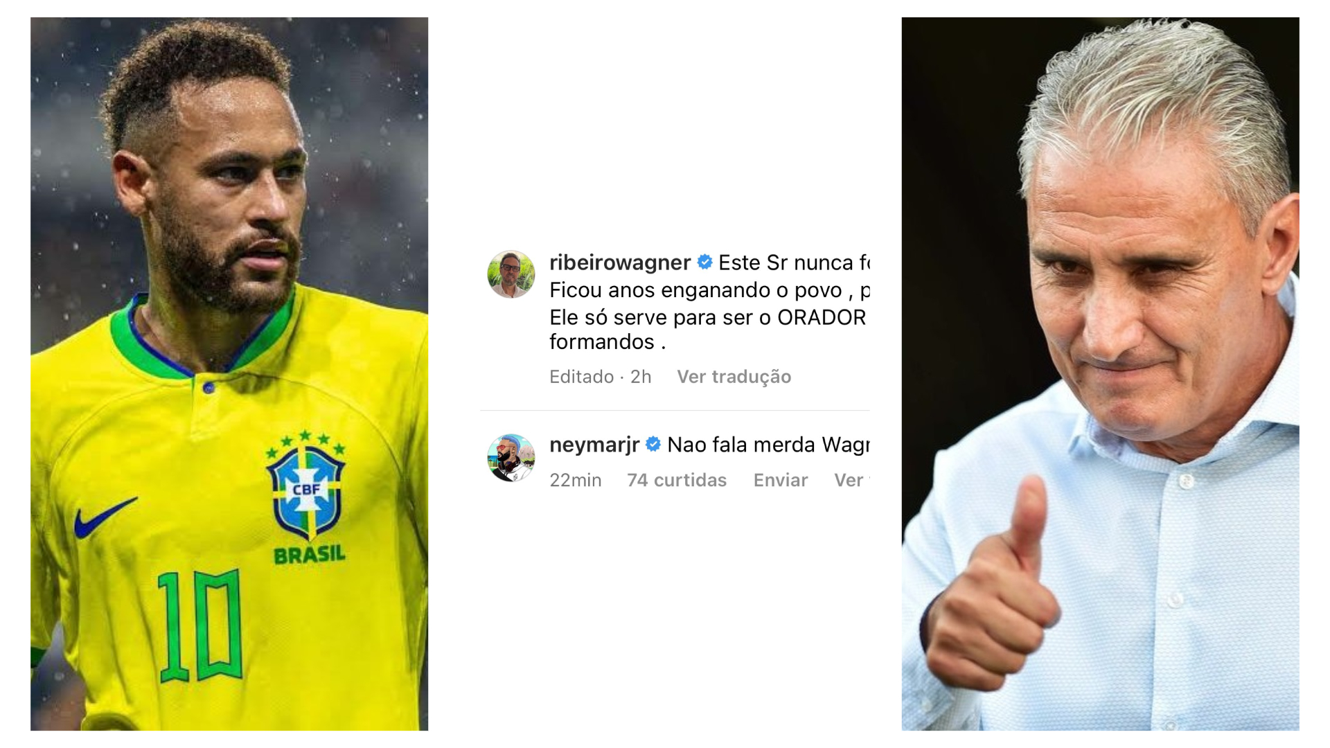 Neymar Tite Bresil agent