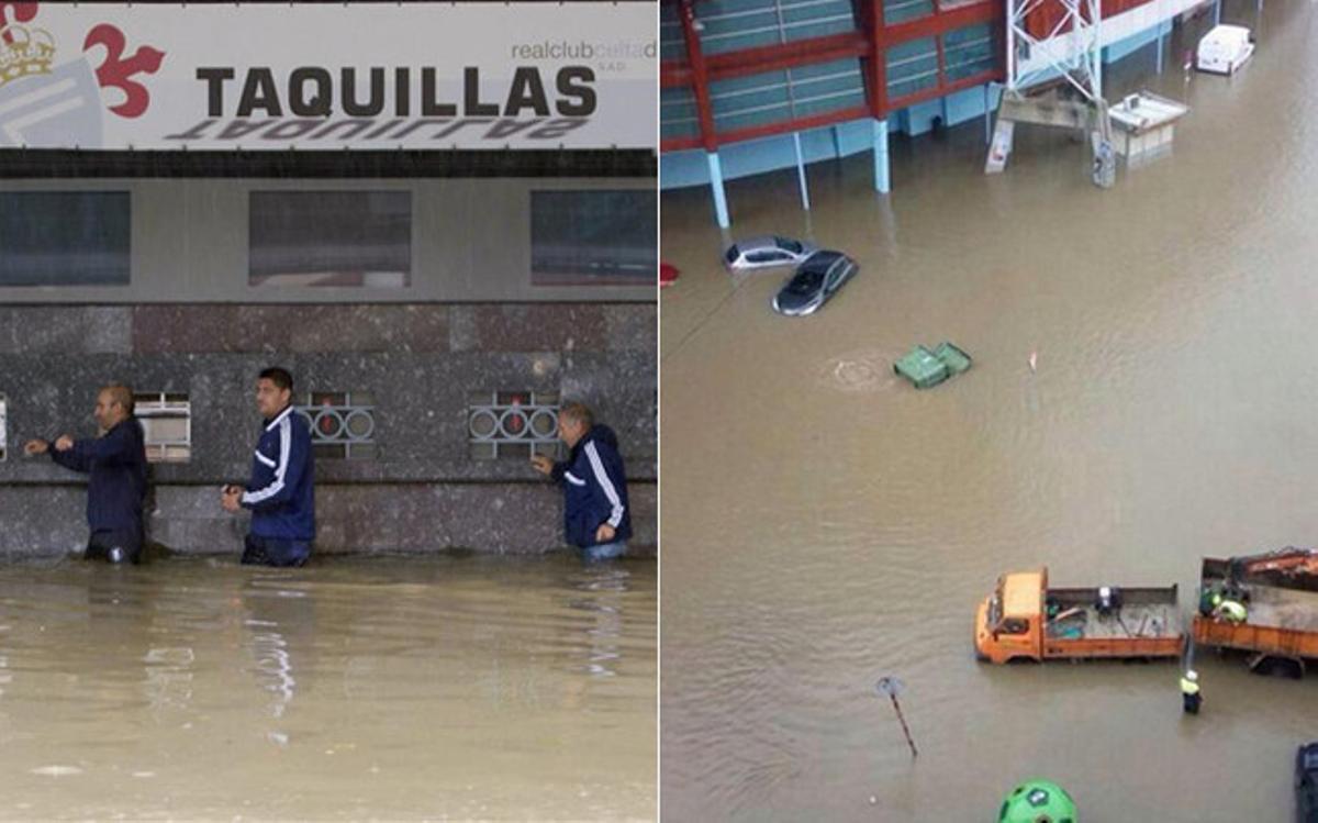 Le stade d’un club de la Liga complétement inondé, les images laissent sans voix