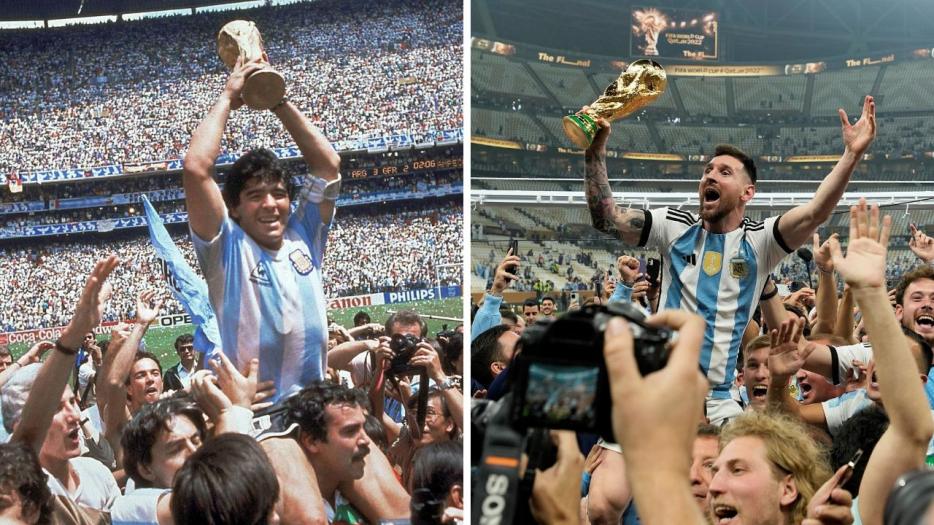 maradona y messi