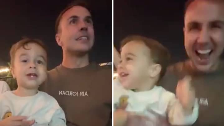 Mario Gotze a célébré la victoire de l’Argentine en finale de la Coupe du monde avec son fils