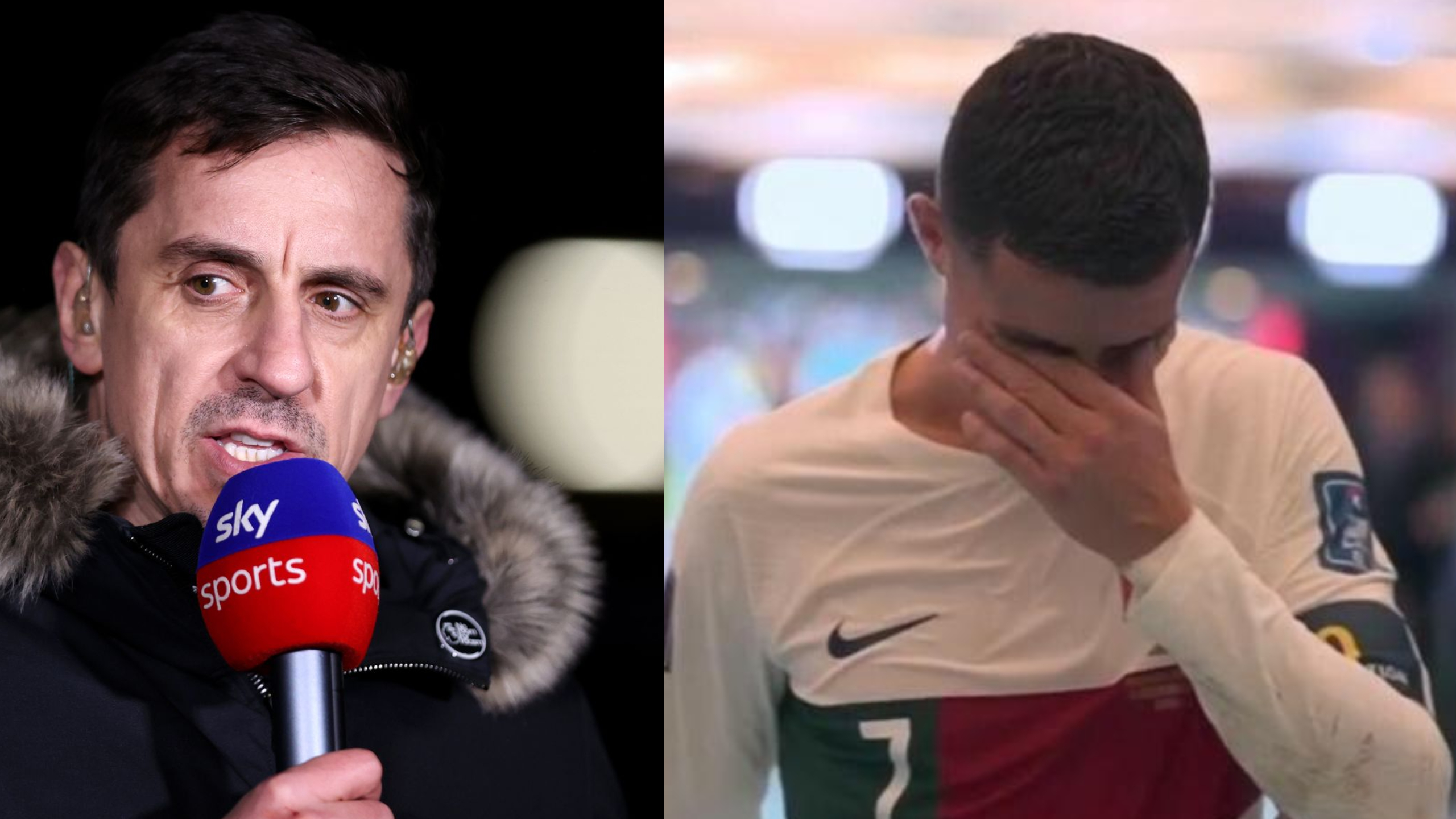 Gary Neville : C’est horrible de voir Cristiano Ronaldo pleurer comme ça