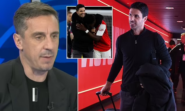 « Loin de parler de titre » : Gary Neville prédit la position d’Arsenal à l’arrivée