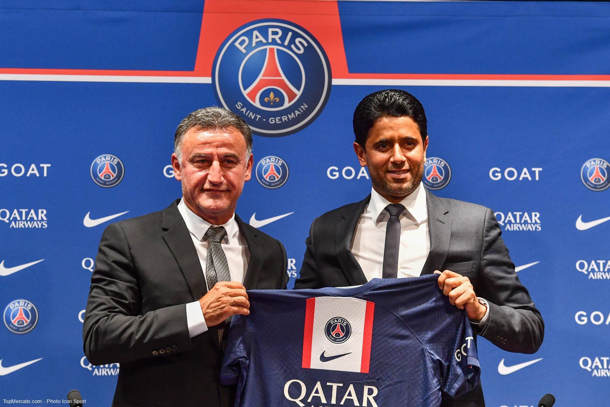 Christophe Galtier et Nasser Al Khelaifi PSG