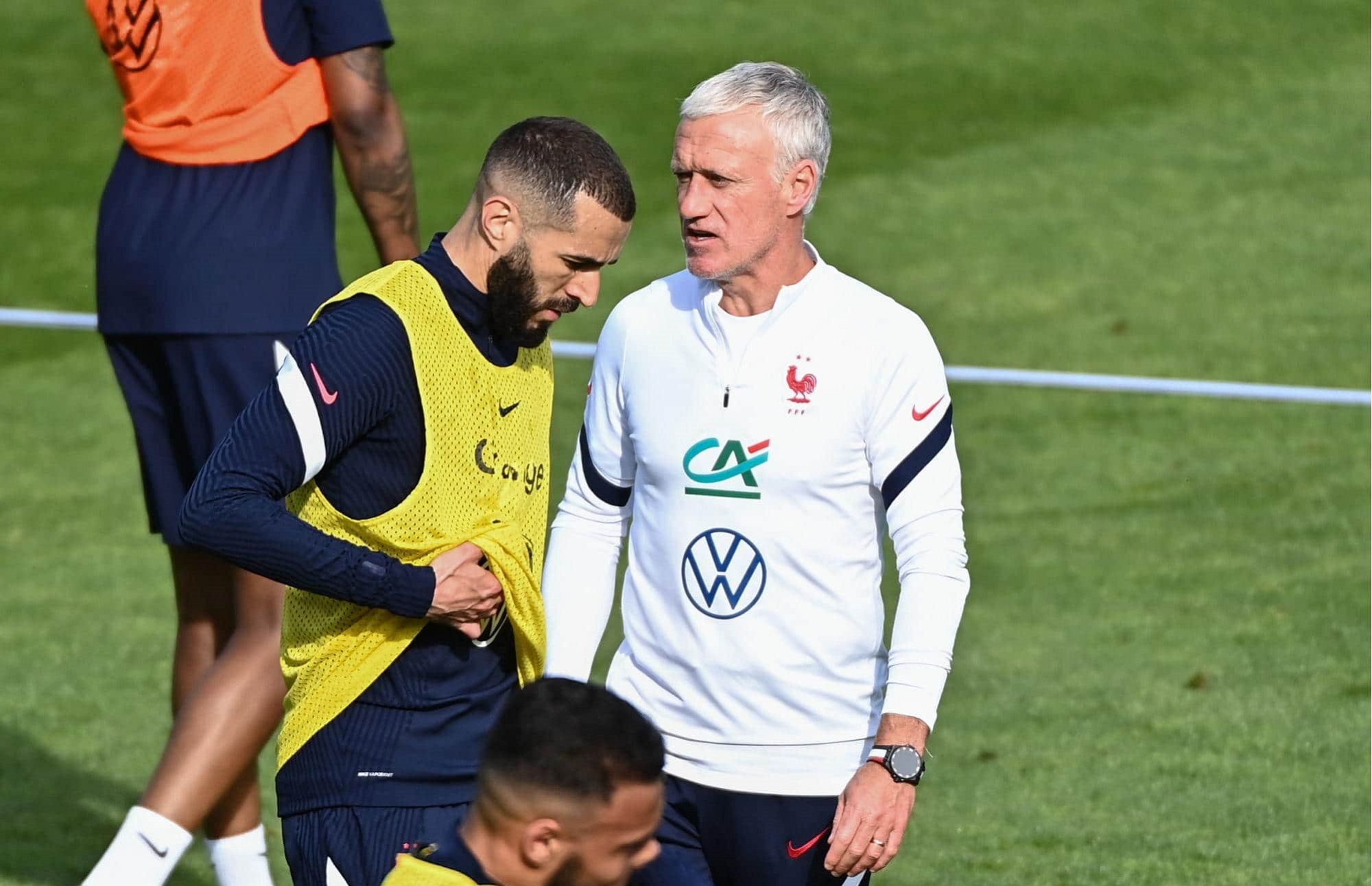 Didier Deschamps et Karim Benzema Equipe de France