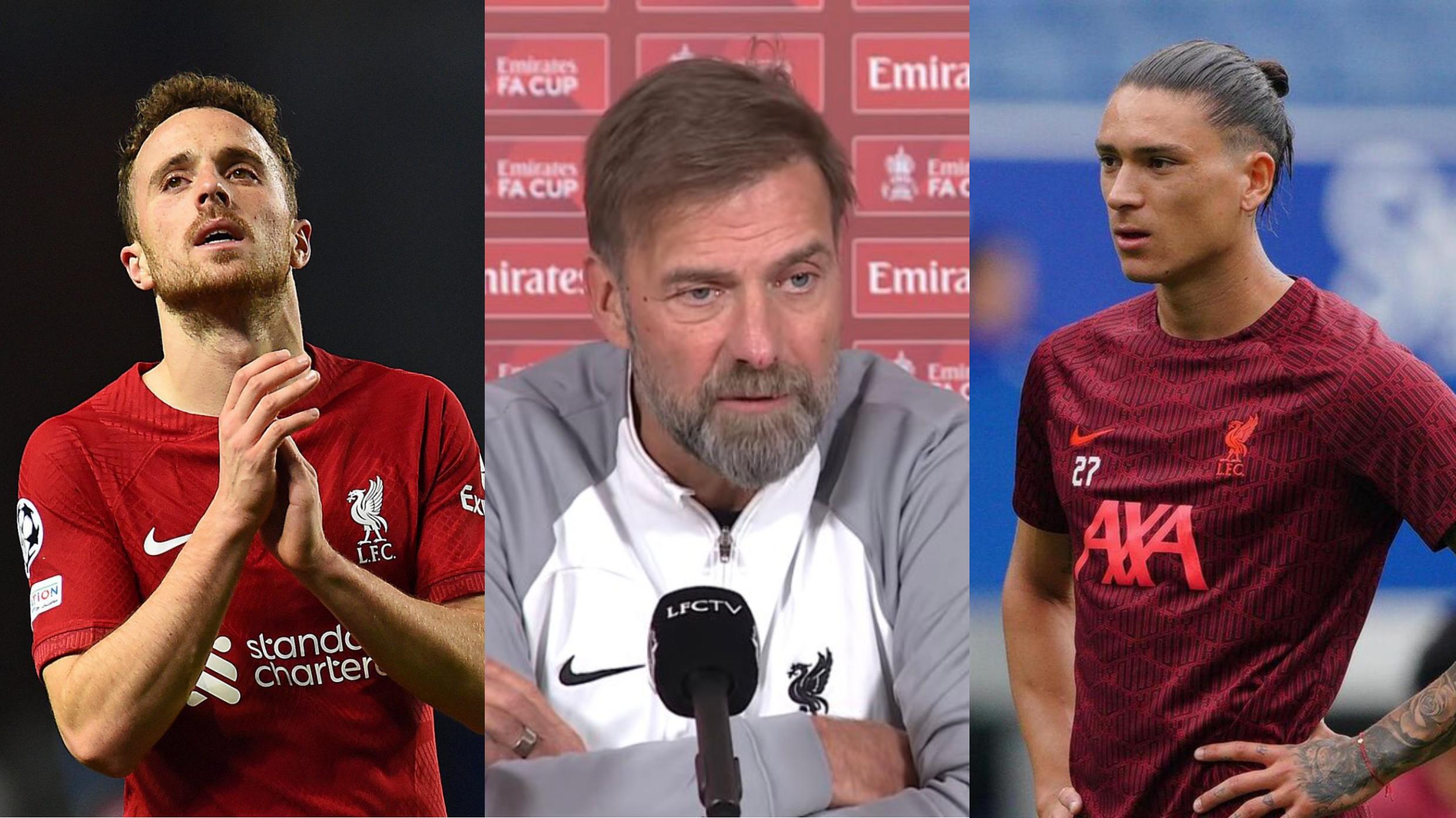 Liverpool : Jürgen Klopp donne des nouvelles de Diogo Jota et Darwin Núñez