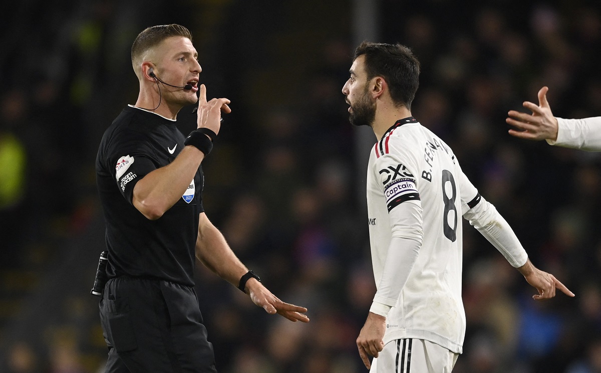 Bruno Fernandes sur décision de penalty après le match nul de Man Utd à Crystal Palace