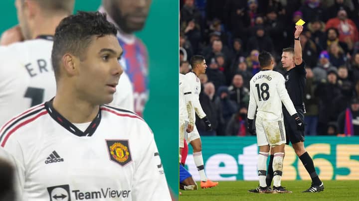 Casemiro a semblé très mécontent de son coéquipier de Manchester United après son carton jaune.