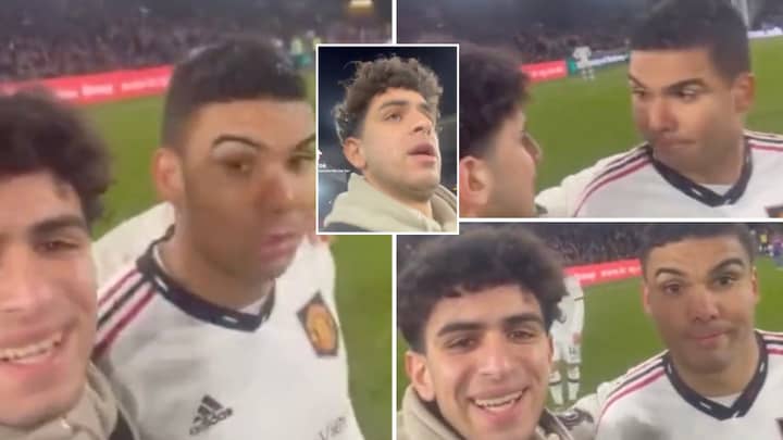 Un fan publie des images sur le terrain, le visage de Casemiro était inestimable