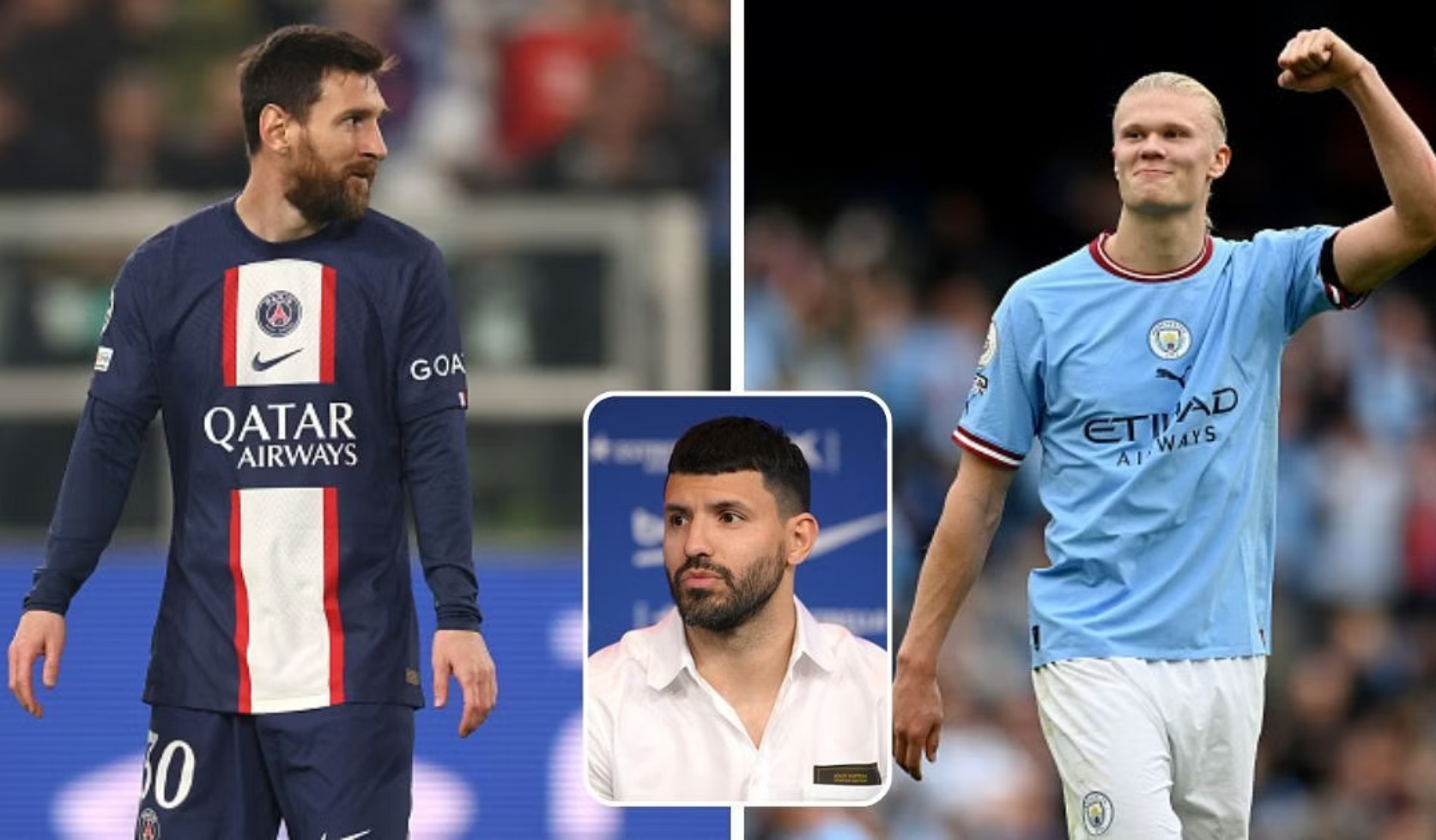 Sergio Aguero fait un commentaire sur Lionel Messi et Haaland