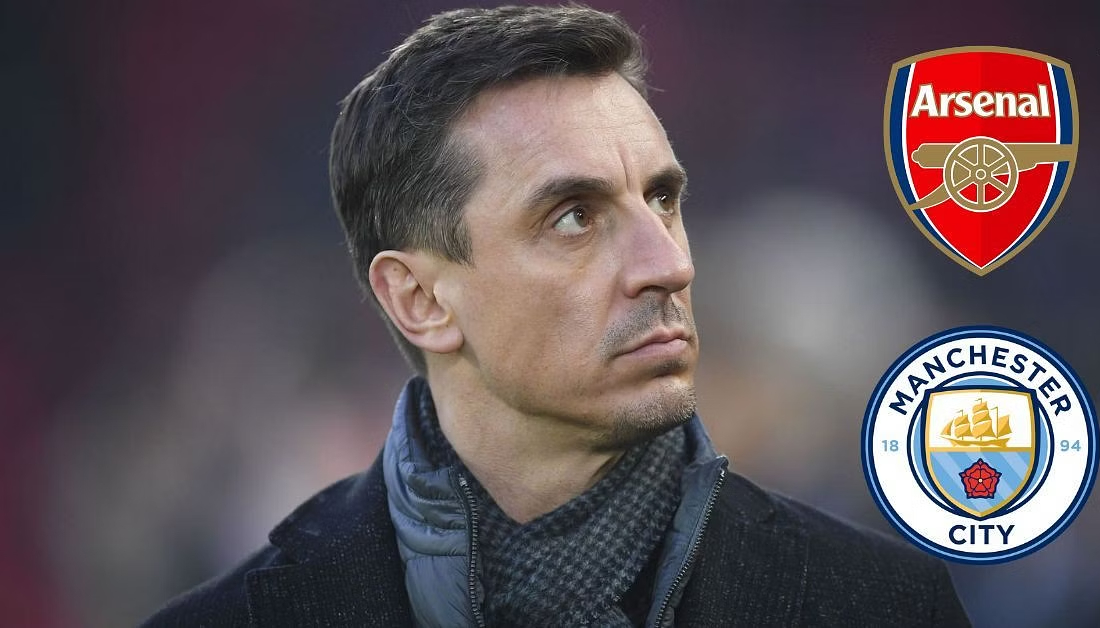 Gary Neville prédit le choc entre Arsenal et Manchester City