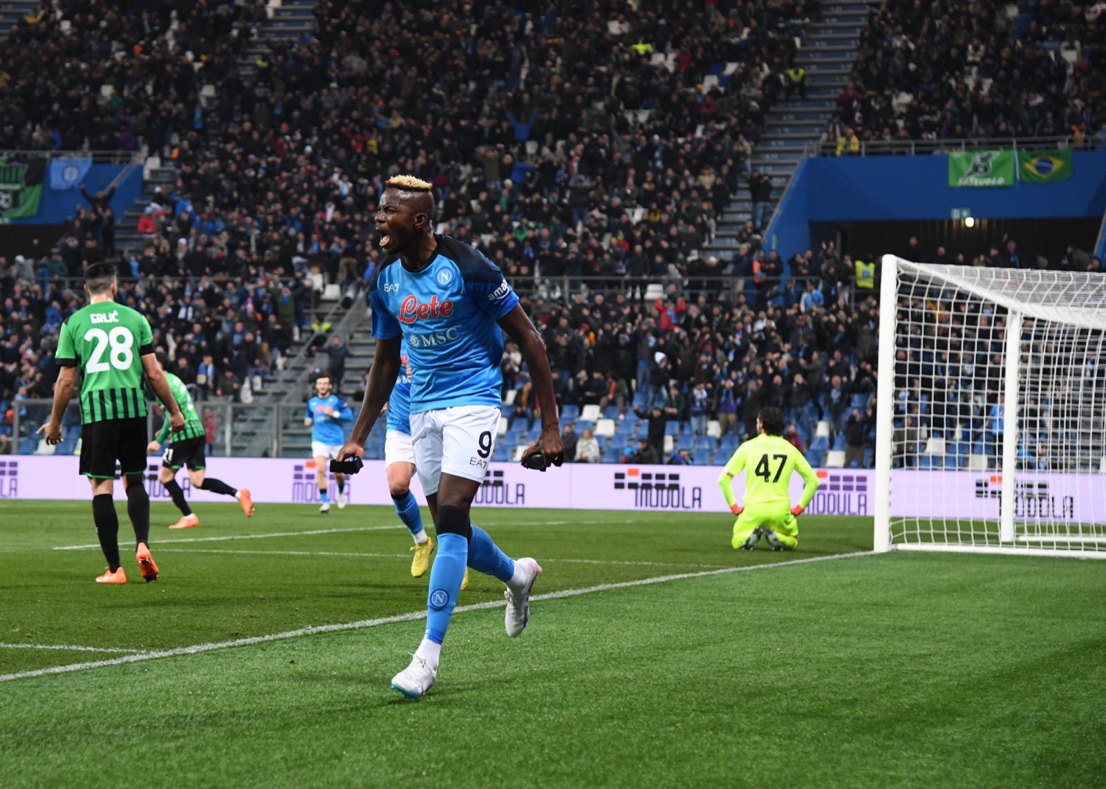 Série A : Le Napoli domine Sassuolo, Osimhen encore buteur