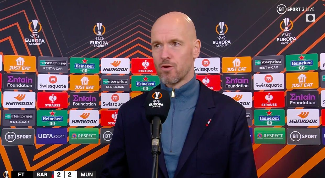 Ligue Europa : Ten Hag révèle qui est à blâmer pour le match nul de Man Utd contre Barcelone