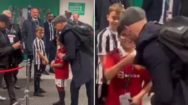 Les fans de Man United ne se lassent pas du moment de classe d’Erik ten Hag avec un jeune fan