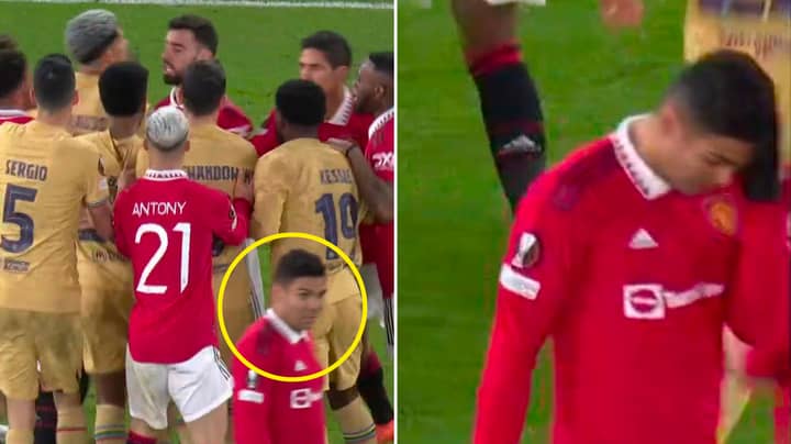 Tout le monde a remarqué la réaction de Casemiro lors de la bagarre entre les joueurs de Man Utd et de Barcelone