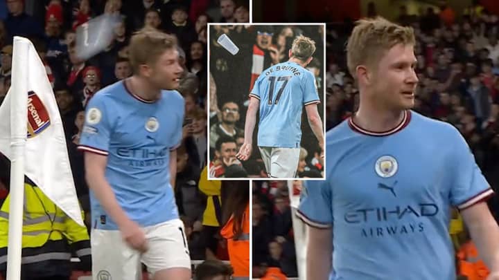 Kevin De Bruyne se moque des supporters d’Arsenal après qu’ils lui aient lancé des bouteilles