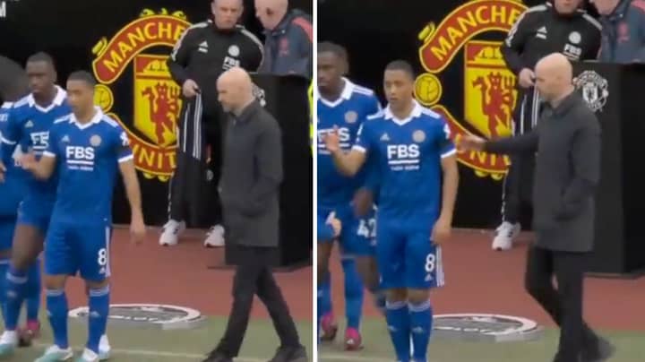 Les fans de Man Utd repèrent le moment d’Erik ten Hag avec Youri Tielemans et s’excitent sérieusement