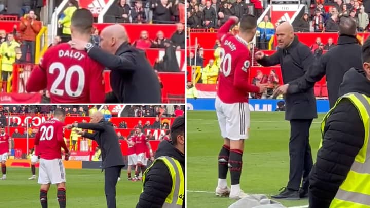 Ten Hag a donné une conférence de 30 secondes à Dalot plutôt que de célébrer son premier but contre Leicester