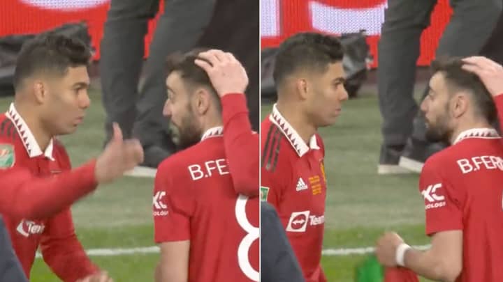 Casemiro montre sa mentalité d’élite en réprimandant Bruno Fernandes pour une passe manquée à la fin du match.