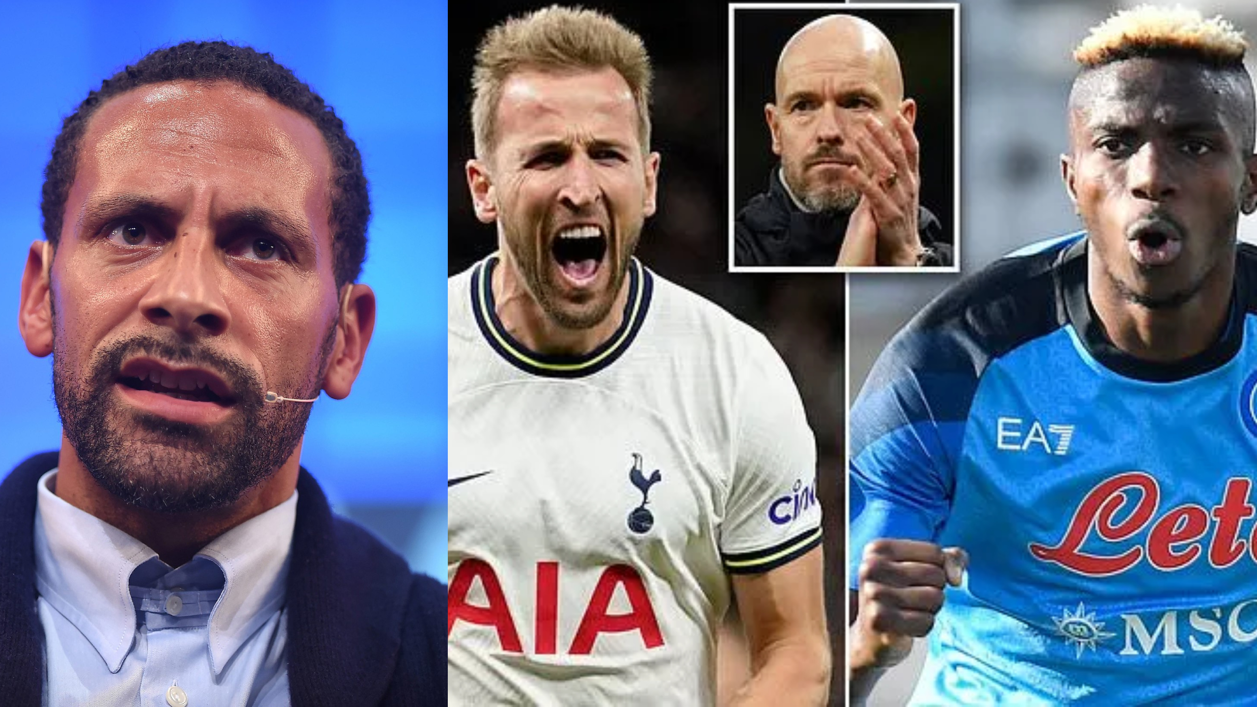 « Vous deviendrez des prétendants au titre » : Rio Ferdinand conseille à Man Utd qui signer entre Osimhen et Kane