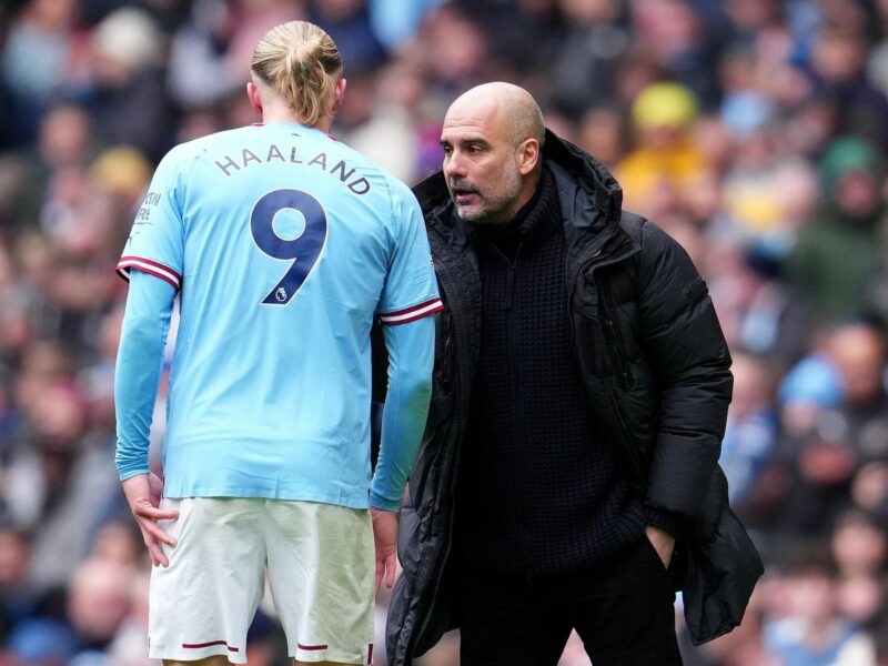 Haaland et Guardiola 