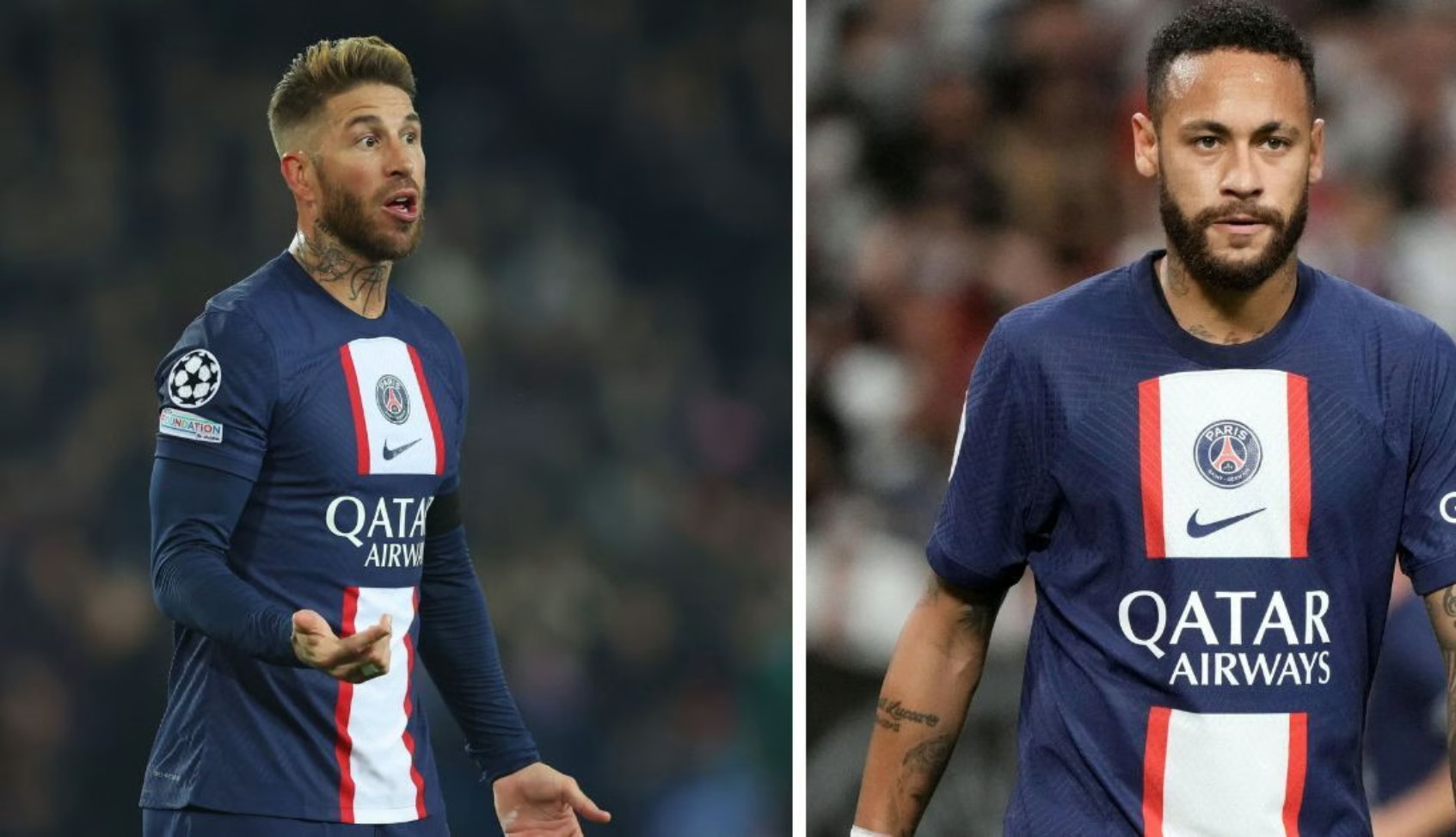 Neymar et Sergio Ramos parmi les 6 stars du PSG absentes de l’entraînement avant le match contre Lyon