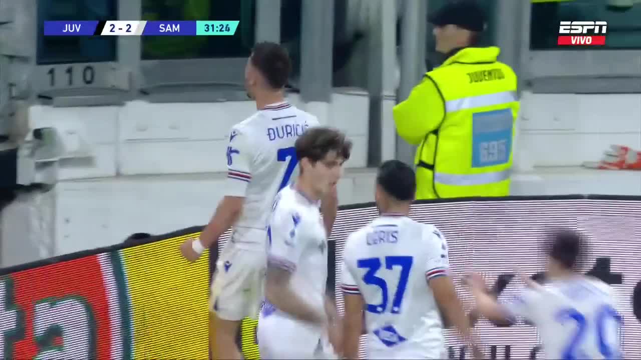 Incroyable, 2 buts en 1 minute, Duričić ramène la Juve et Sampdoria à égalité (VIDÉO)