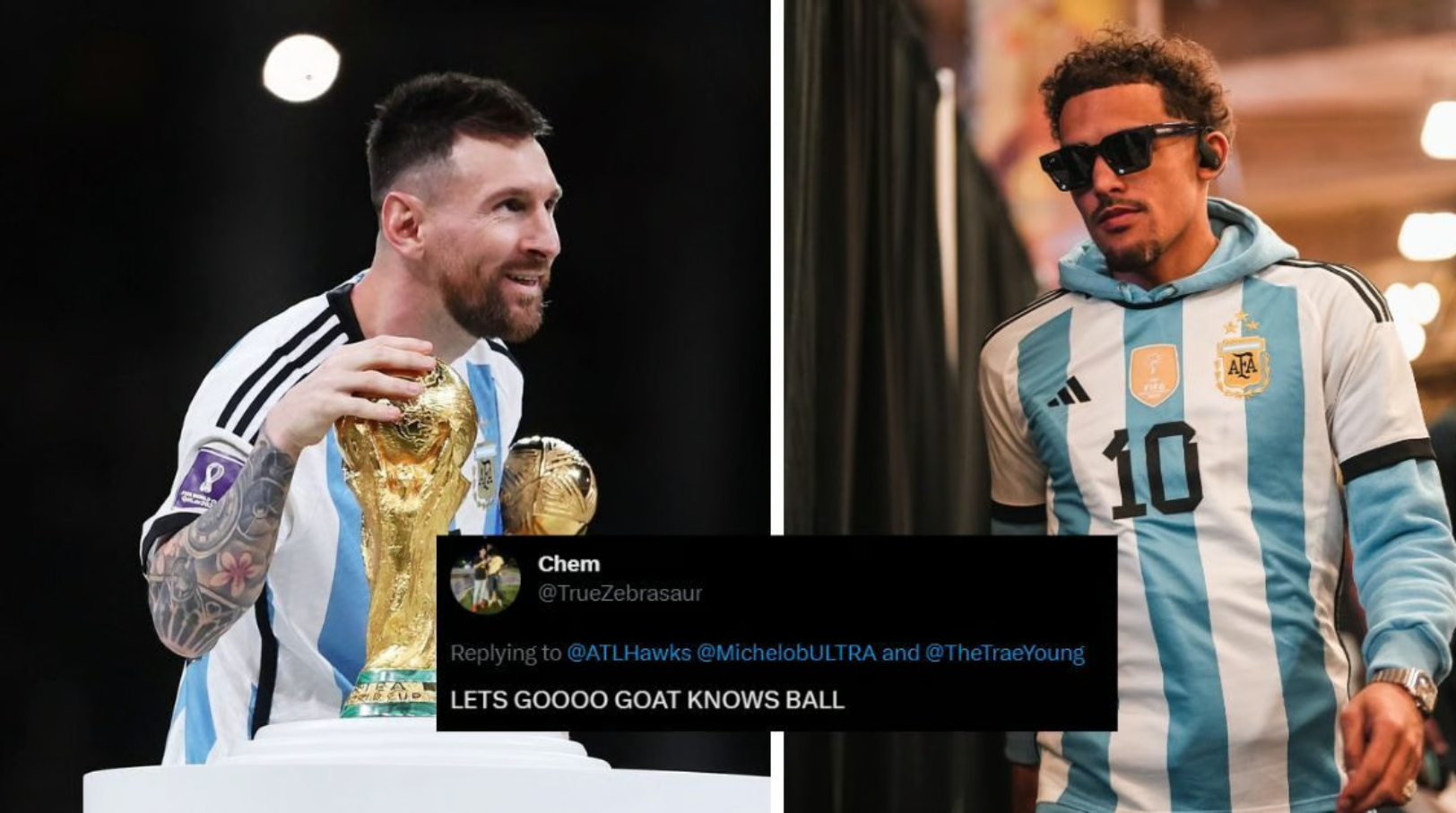 « Il mérite trois bagues pour cela » : Les fans réagissent à la vue de Trae Young, superstar de la NBA, arborant le maillot de l’Argentine de Messi