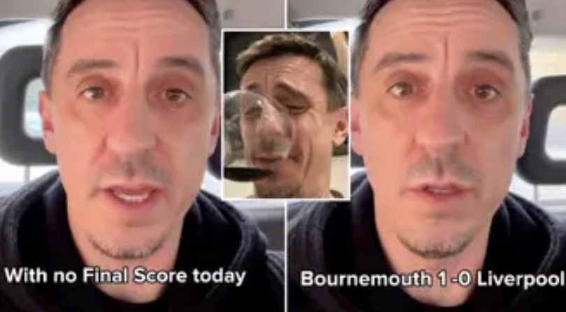 Gary Neville trolle Liverpool avec une blague sur le «score final» après la victoire choquante de Bournemouth