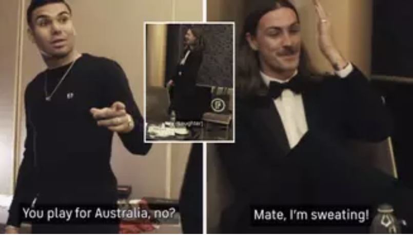 « Je te vois »: l’échange sain de la star australienne avec Casemiro fait rougir Socceroo