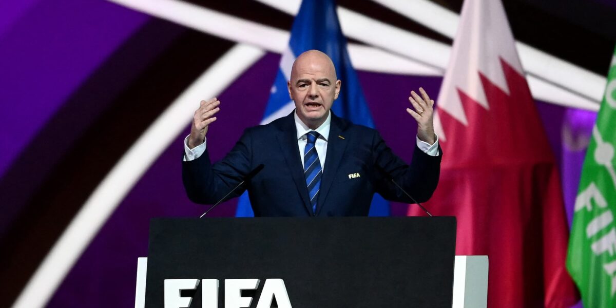 Gianni Infantino lors du congres de la Fifa a Doha le 31 mars 2022 1382552