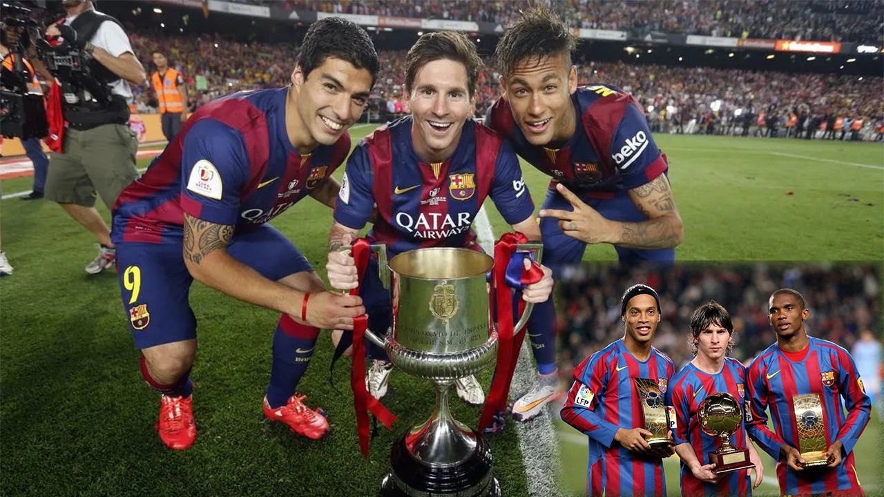 Ronaldinho désigne la meilleure ligne d’attaque du Barca entre MSN et lui-même-Eto’o-Messi