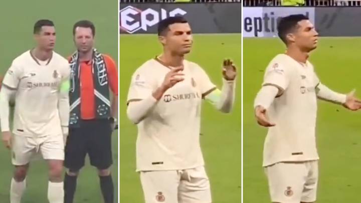 Des fans rivaux ont scandé le nom de Lionel Messi à Cristiano Ronaldo, qui a réagi avec colère.