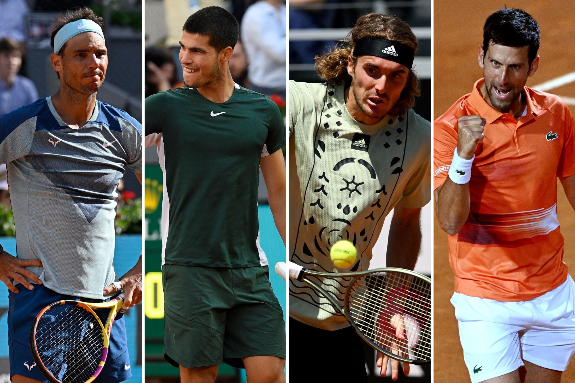 1511749 rafael nadal carlos alcaraz stefanos tsitsipas et noavk djokovic