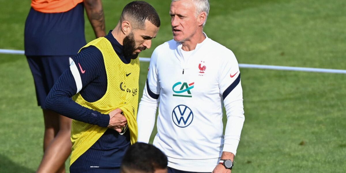 Didier Deschamps et Karim Benzema Equipe de France