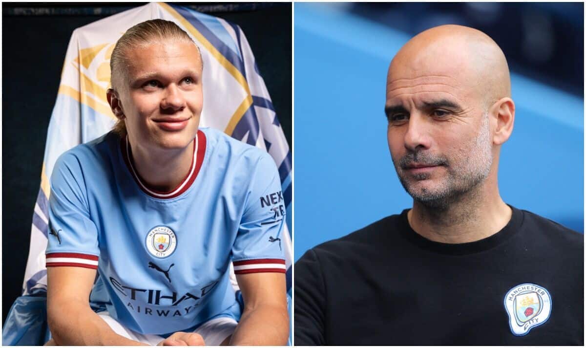 Erling Haaland et Pep Guardiola