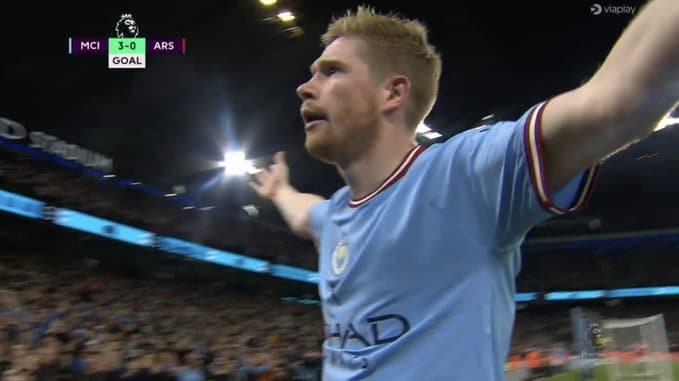 De Bruyne met KO Arsenal avec un doublé, 3-0 (VIDEO)