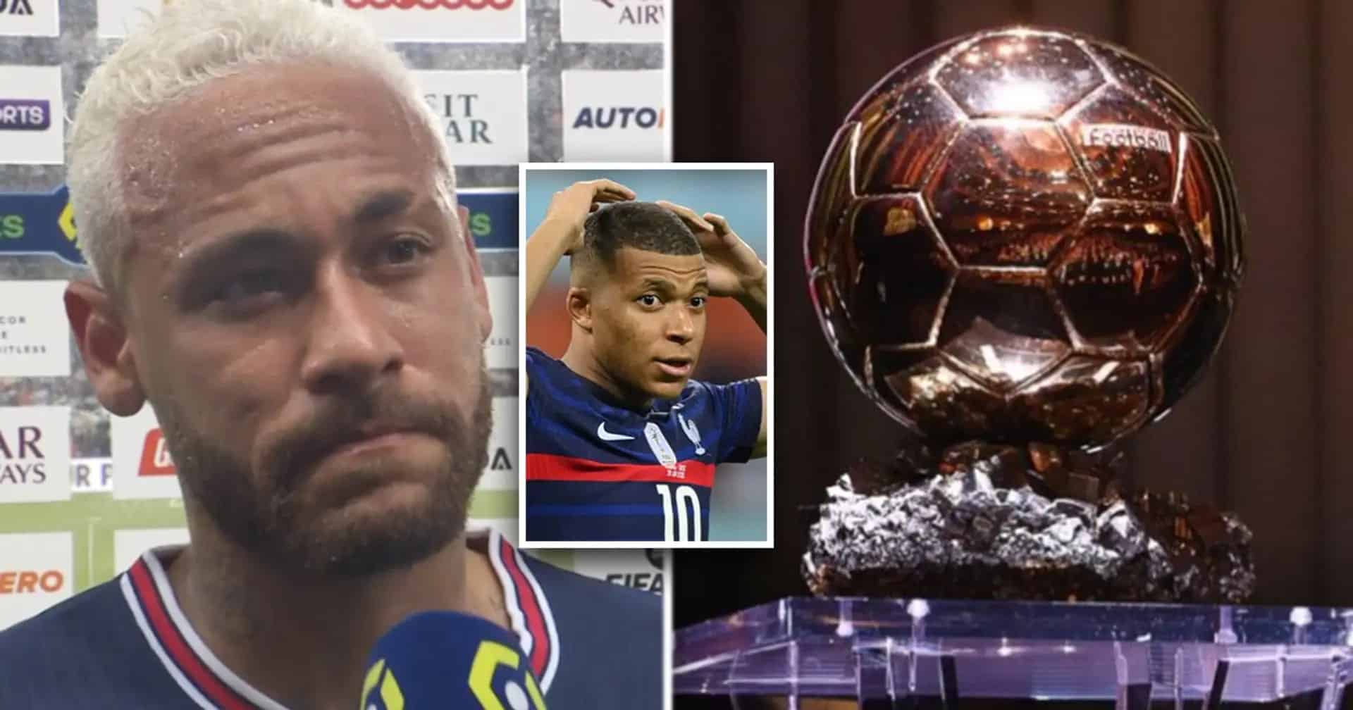 Neymar dévoile son Top 5 du Ballon d’or 2023, Mbappé placé à la 4e place