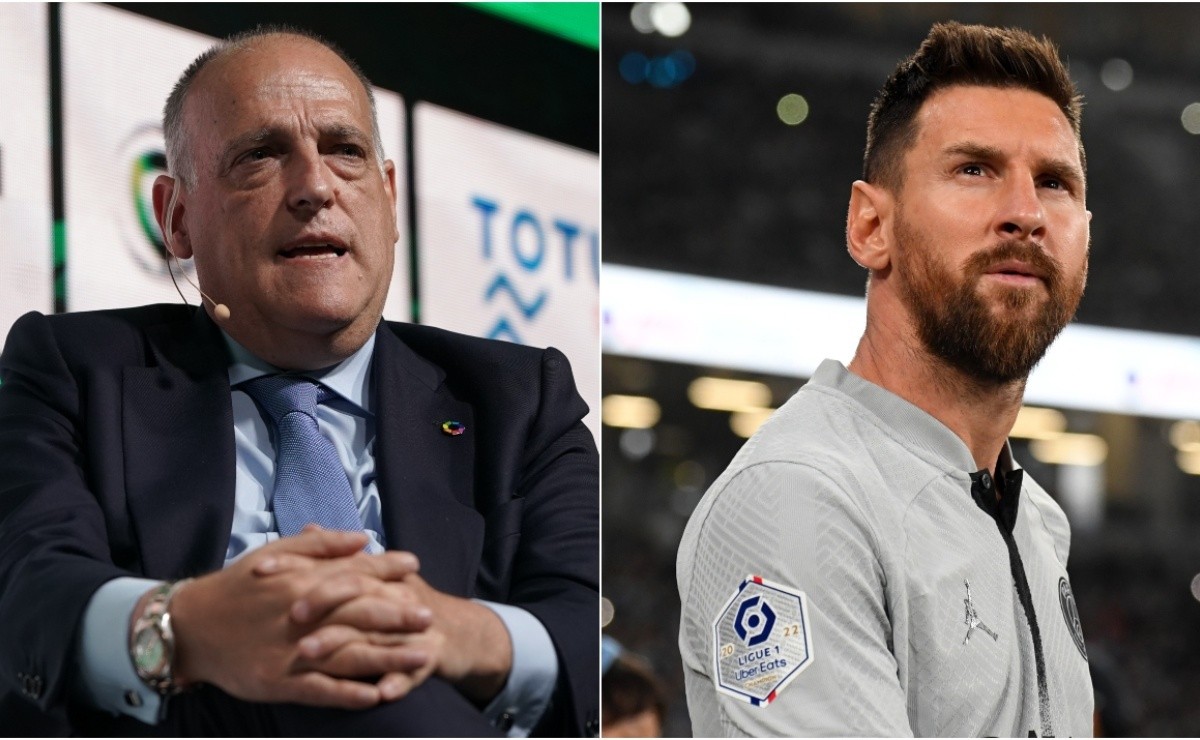 javier tebas and lionel messi of psg.jpg 242310155