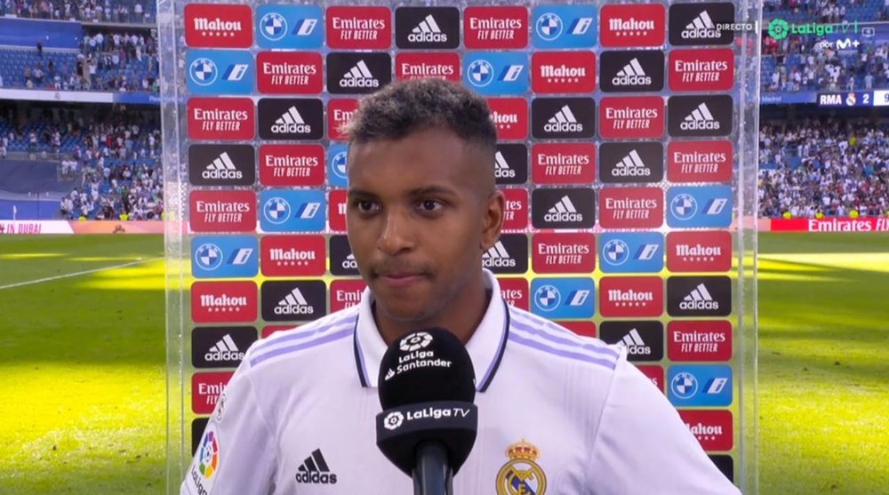rodrygo en declaraciones tras el real madrid real betis encuentro correspondiente a la cuarta jornada en primera division captura movistarlaliga