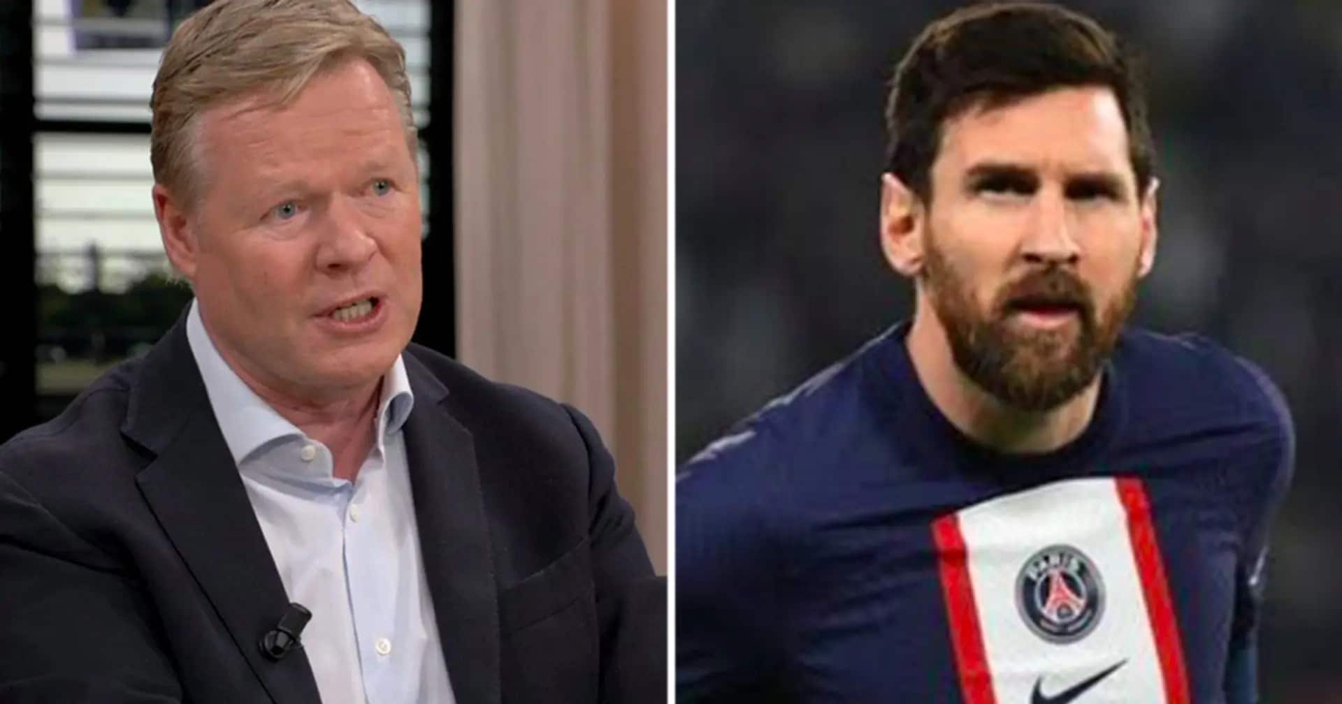 « Il ne retourne pas au Barça » : Ronald Koeman nomme les clubs que Messi pourrait rejoindre