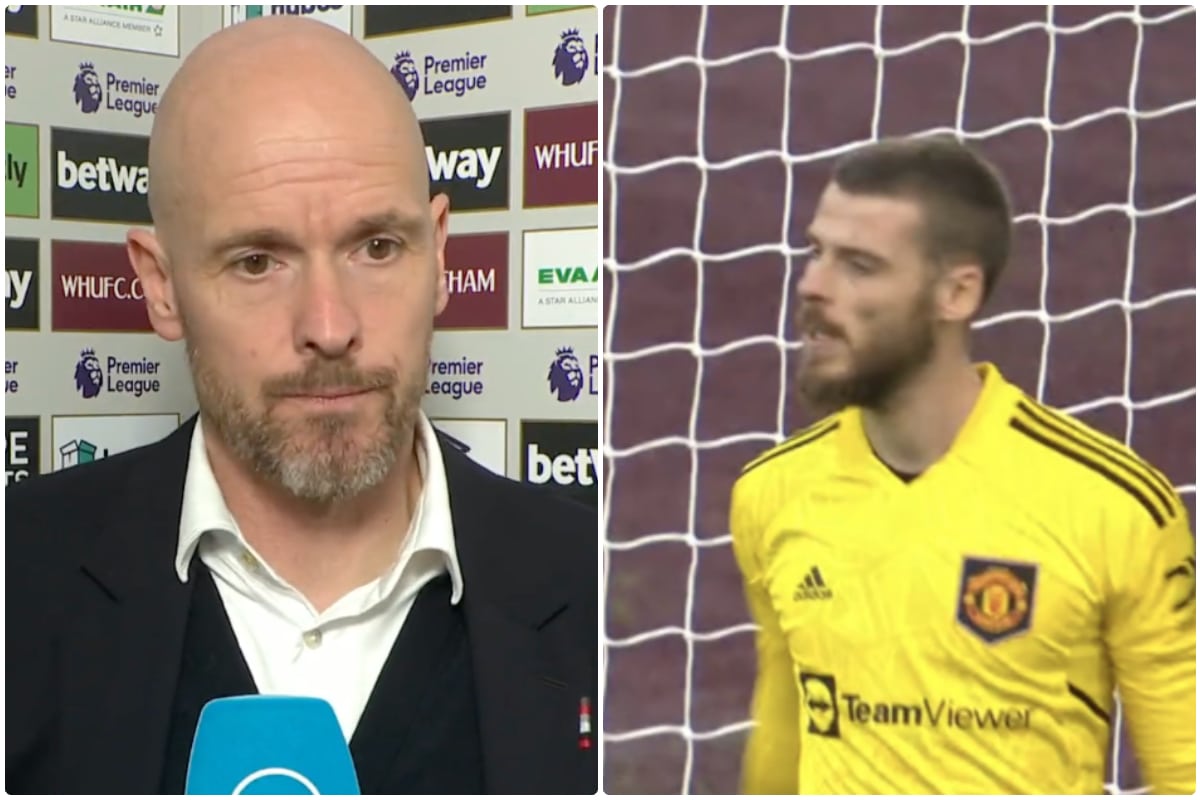 Ten Hag parle de la vente de De Gea après la défaite de Man Utd à West Ham