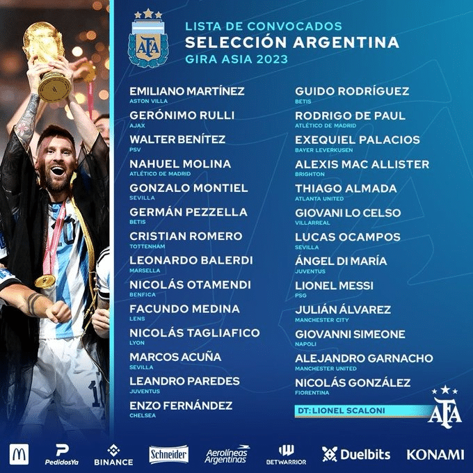 Argentine : Scaloni dévoile sa liste de joueurs pour affronter l’Autralie, Messi encore présent !