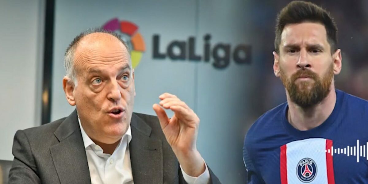 javier tebas a notamment evoque le retour complexe de messi et sa relation avec le president du psg screenshoot twitter at afterrmc 2914575