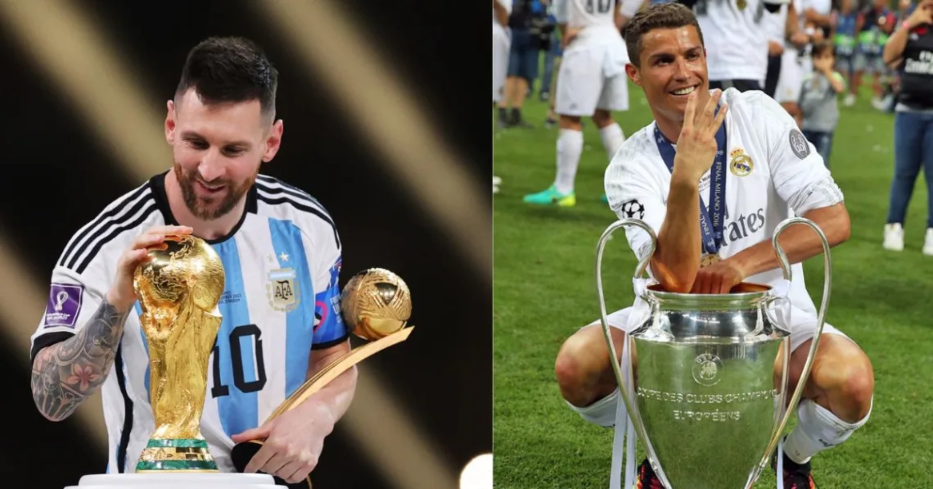 Lionel Messi réagit après avoir battu le record de Cristiano Ronaldo