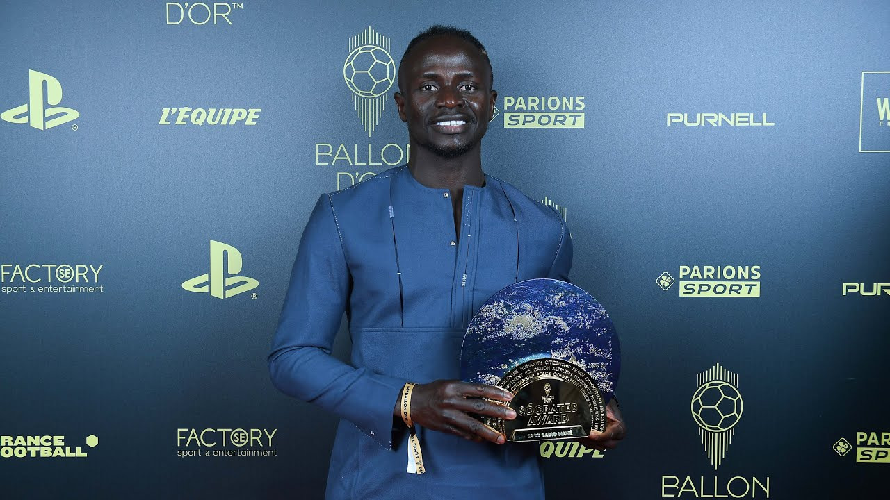 Sadio Mané a terminé deuxième derrière Benzema au classement du Ballon d'or 2022