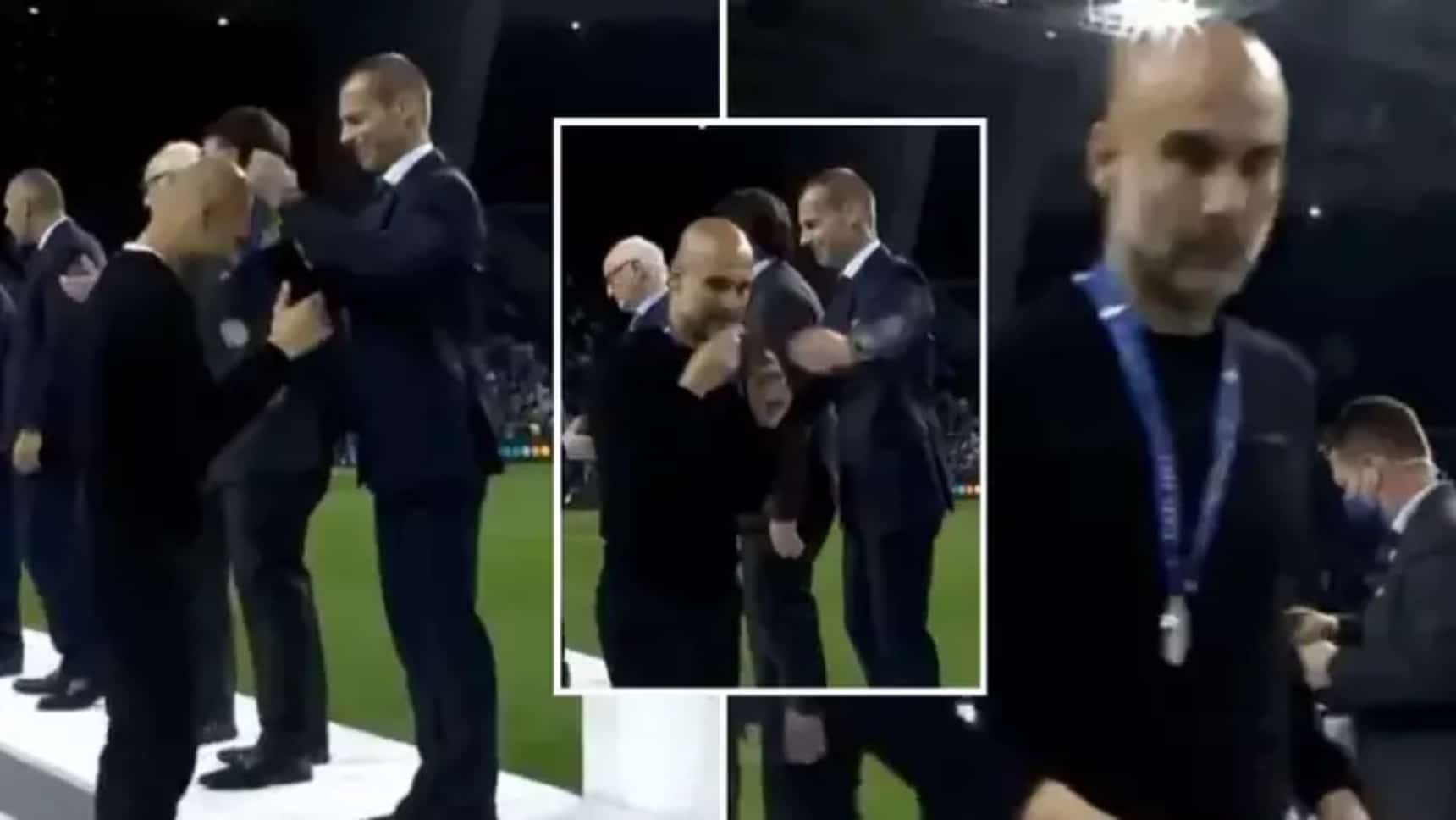 La réaction de Guardiola après avoir reçu la médaille de vice-champion a été révélée après le geste de Mourinho