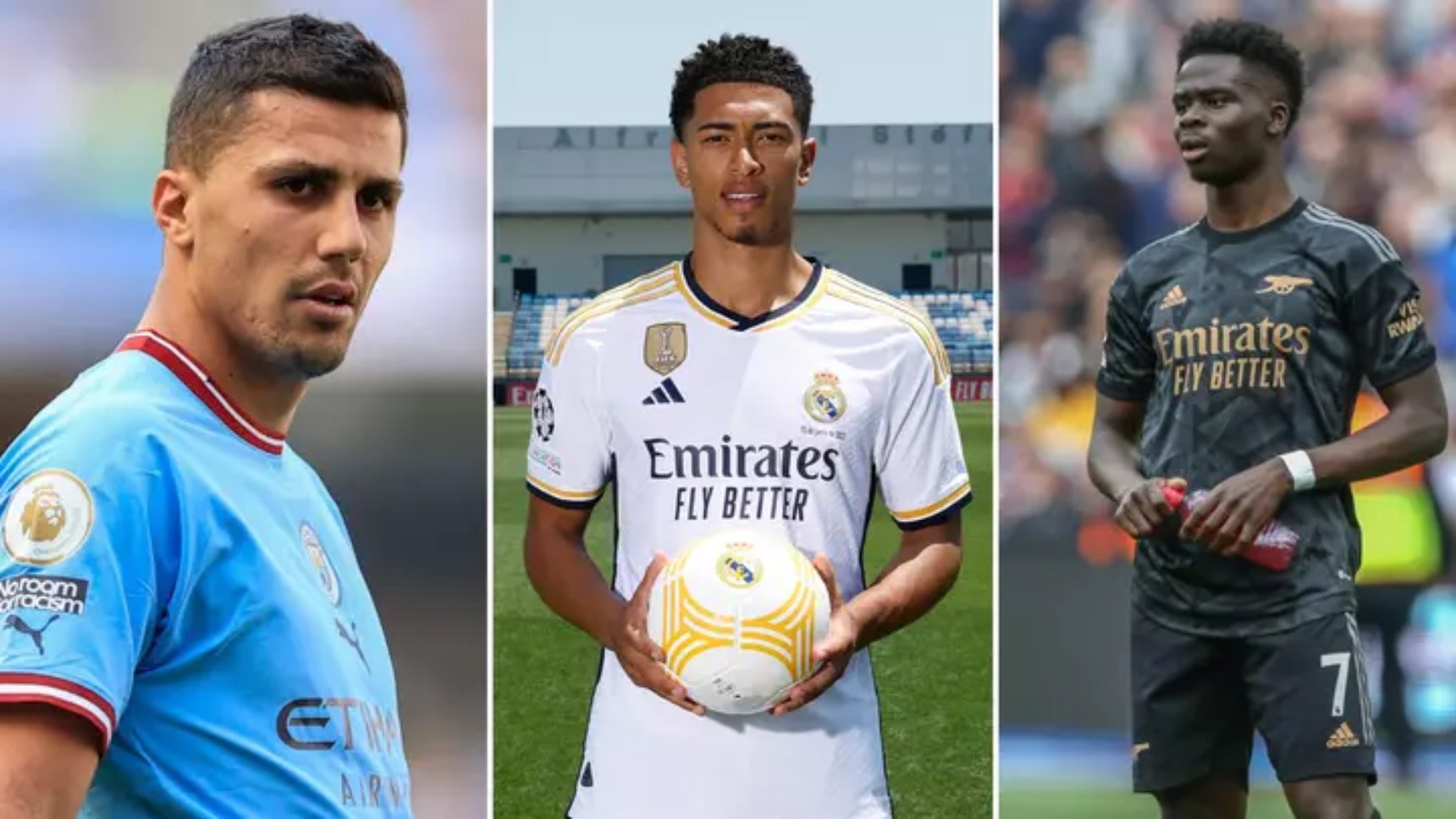 Bellingham, Rodri, Saka… les 10 milieux de terrain les plus chers du football mondial