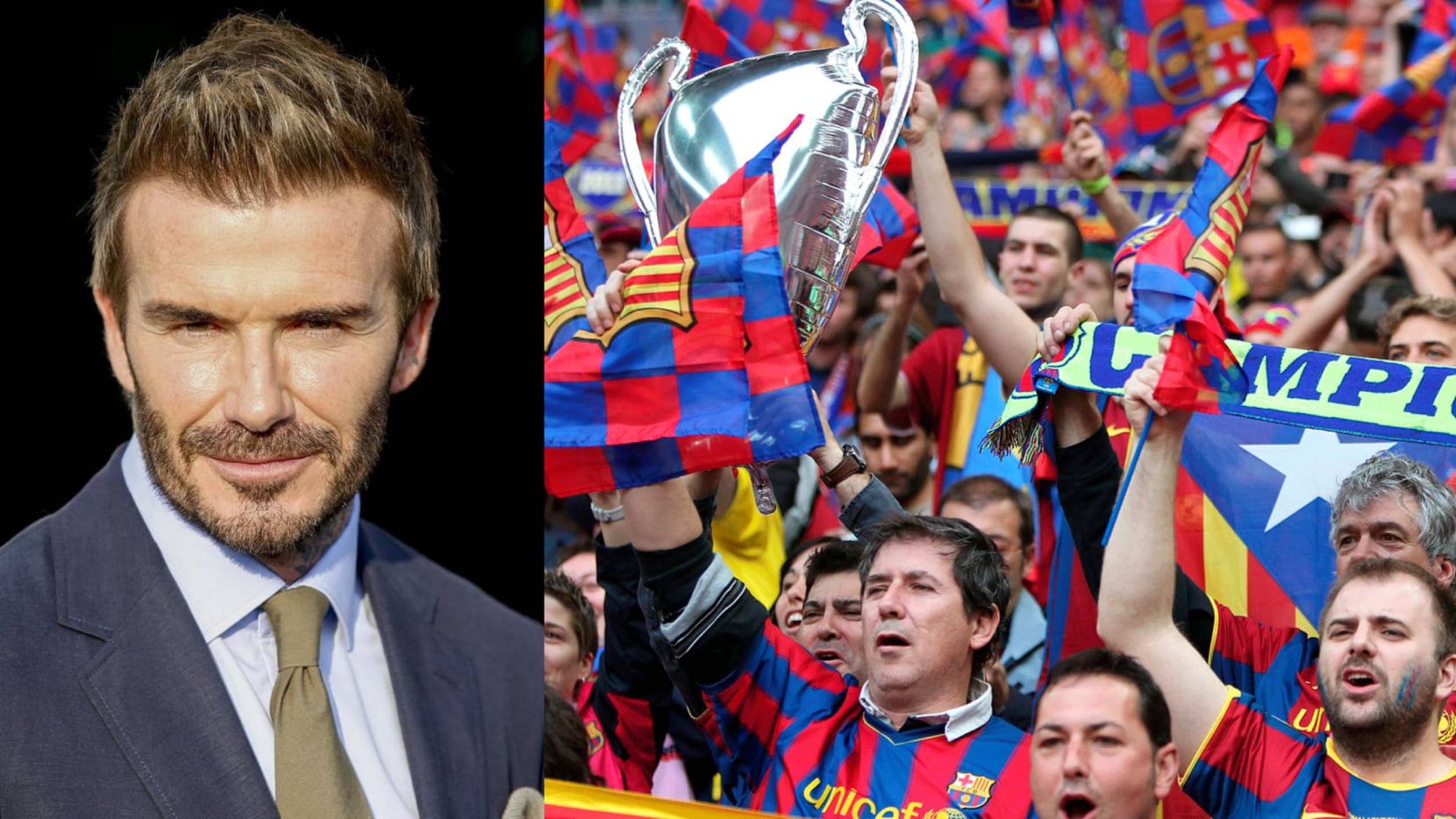 Les fans de Barcelone inondent la section des commentaires du dernier message de David Beckham